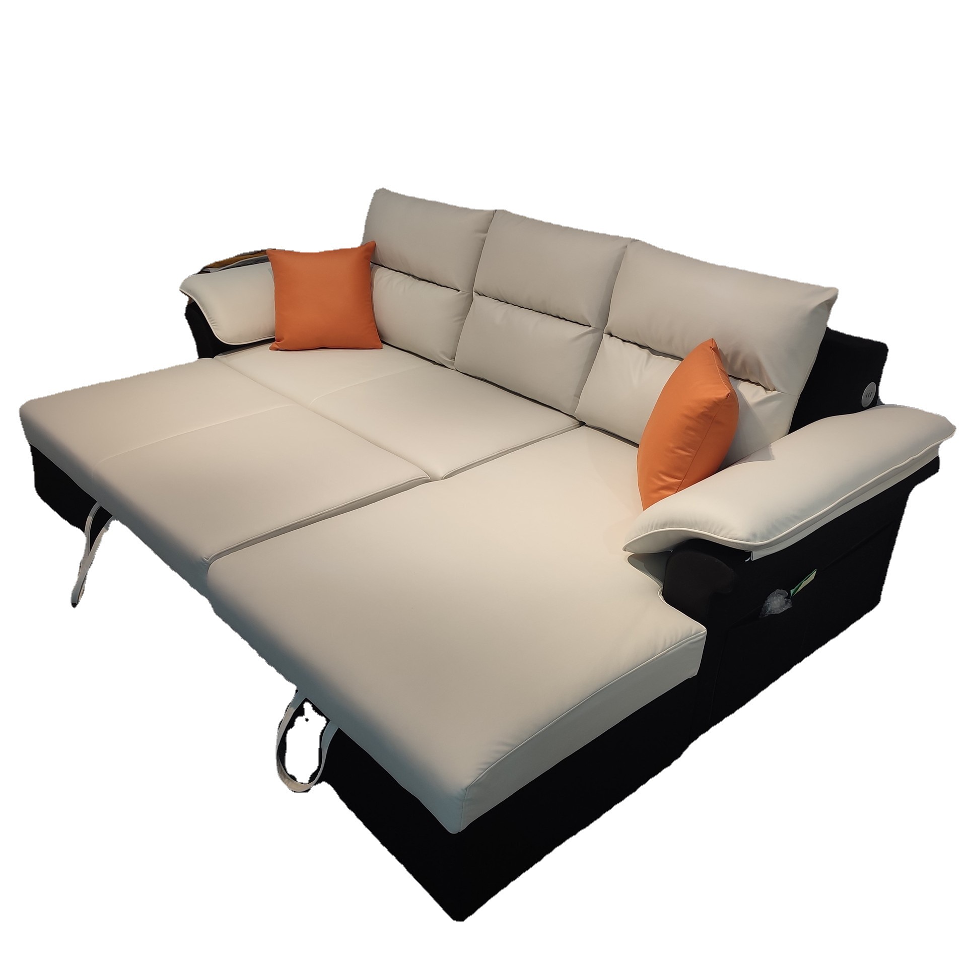 Sofá cama de tela tecnológica multifuncional de doble propósito tipo casa grande y pequeño con combinación de almacenamiento plegable de sofá cama con esquina