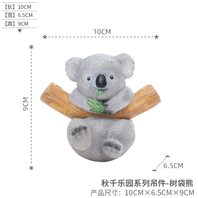 Círculos animados zoológico colgante divertido balcón patio jardín al aire libre perezoso ardilla resina paisaje colgante