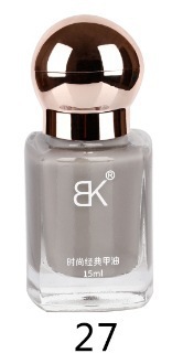 BK nuevo esmalte de uñas de color sin hornear aceite duradero no pelable blindaje de gran capacidad color desnudo botella de tienda sólida 15ml