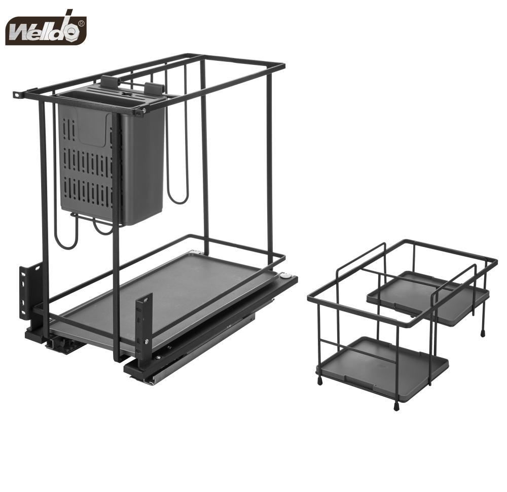 Welldo纬东 厨房地柜功能调味拉篮橱柜抽屉式功能调味拉篮
