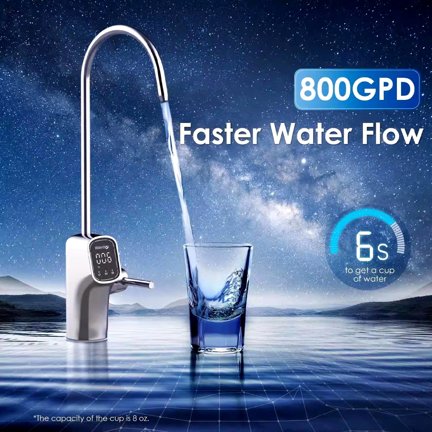 NSF certification WaterDROP pure water machine 800g reverse osmosis RO film water purifier large flow without barrel filter element