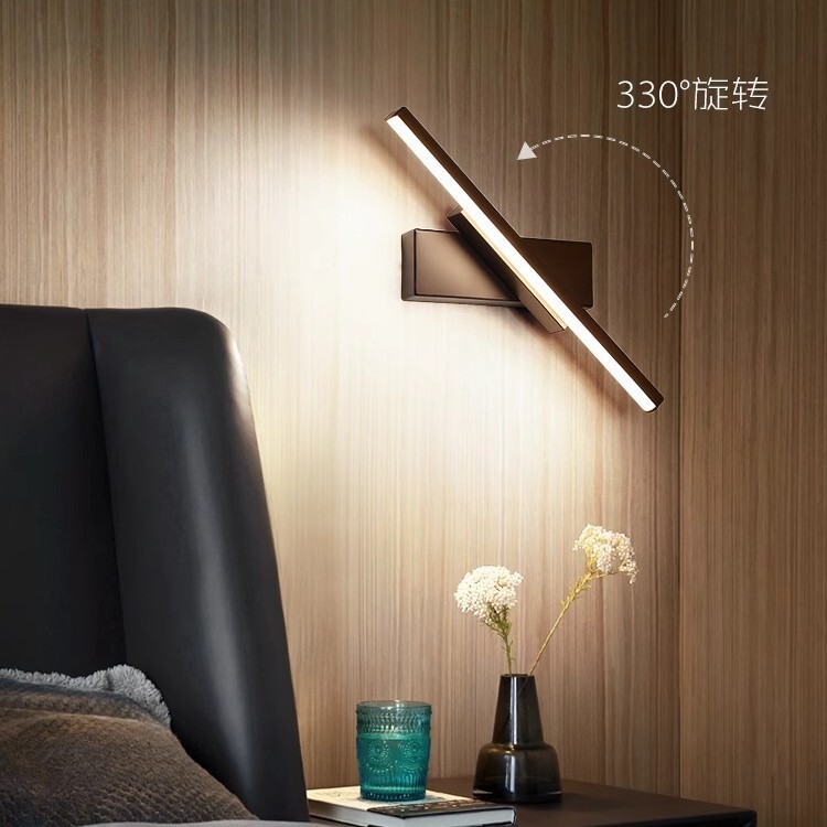 Bedside Lamp for Bedroom, Adjustable Angle, Simple Living Room Background Wall Lamp, Aisle Stair Lamp, Bedroom Wall Lamp