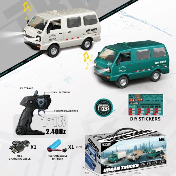 119 camión pequeño simulación de deriva de control remoto Liu Wei pequeñas mercancías Kara bienes Dios coche de cuatro vías de control remoto coche de juguete con luz