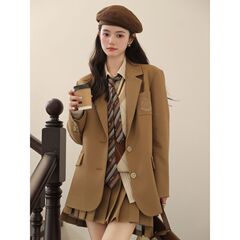 JK韩版西服校供英伦学院风西装外套女宽松版型秋季新款