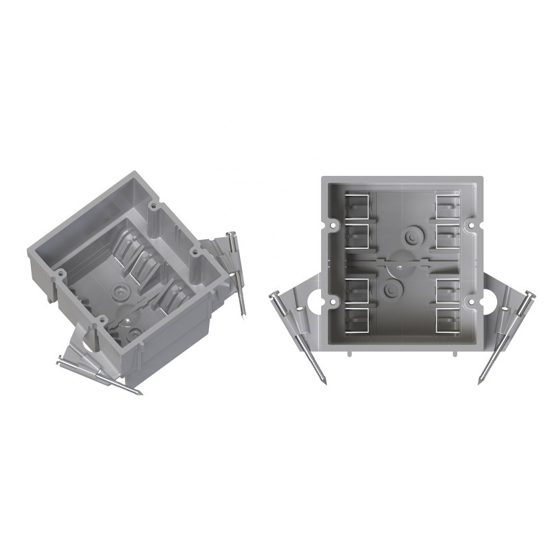 American 35 Cu.In.Two-Gang新型工作开关/插座盒，带固定钉子3-1