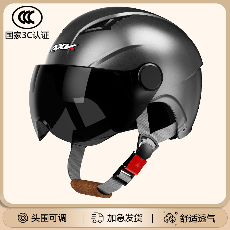 Selected 3C Certified Electric Bike Helmet for Men, Universal Four Seasons, Electric Battery Half Helmet for Women, Summer Motorbike Riding Safety Helmet