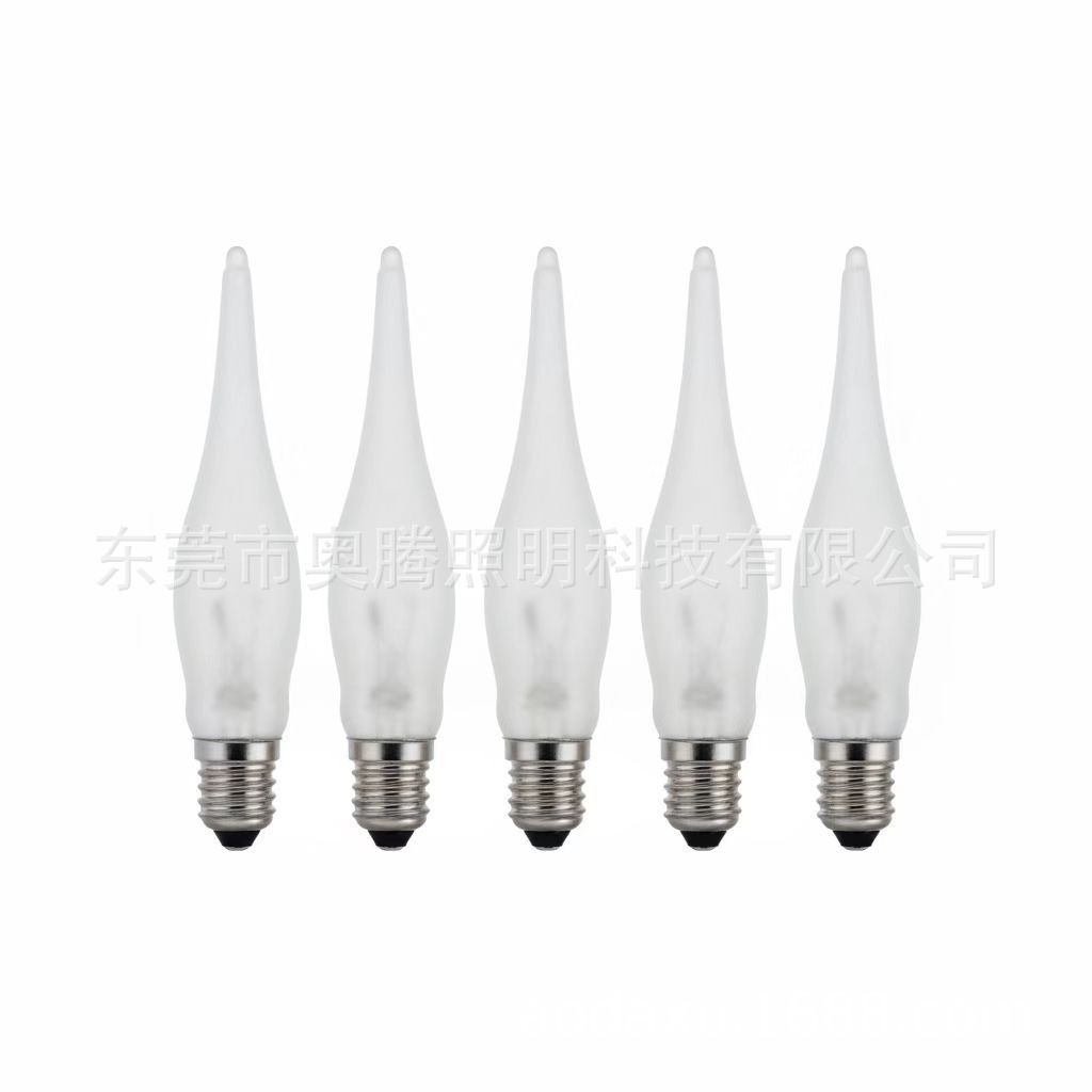 C16直拉尾灯泡、E10灯头240V7W磨砂白炽灯泡，一款复古蜡烛灯泡