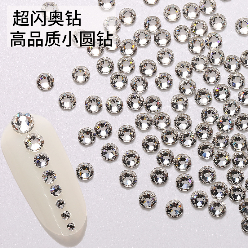 Wholesale Nail Art Rhinestones, Nail Diamonds, Crystal Rhinestones, Flat-Back Rhinestones, Water Diamonds, Round White Crystal Rhinestones