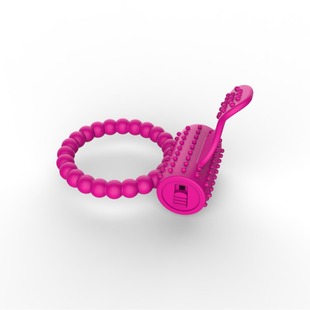 Adult products wholesale tongue-shaped silicone vibration ring men's delay ring sex toys foreign trade explosions Leya