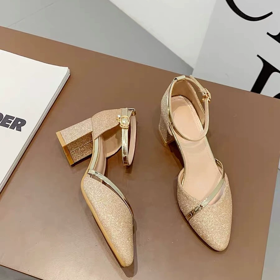 Summer sandals with a strap, 2023 collection, for bridesmaid