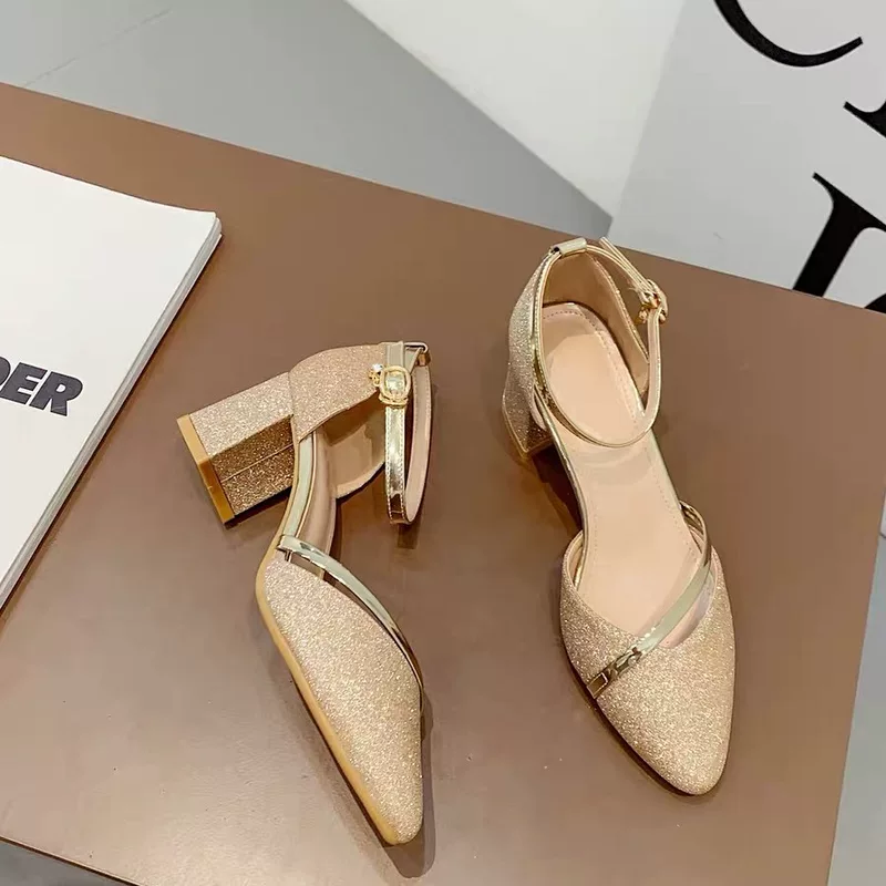 Summer sandals with a strap, 2023 collection, for bridesmaid