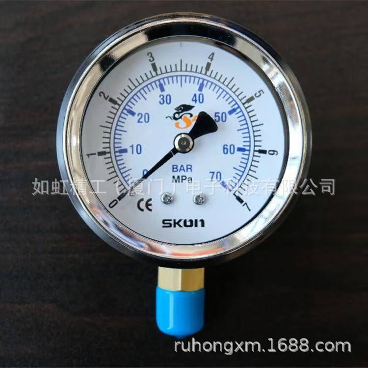 SKON压力表0-40mpa台湾充油防震压力计400BAR协钢