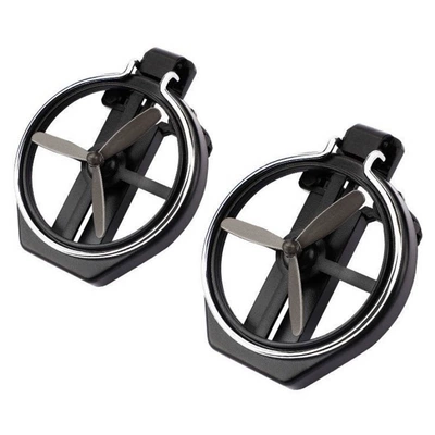 Car cup holder/beverage holder multifunctional car vent mount - 1005-fan-style-cup-holder-black-2-pieces