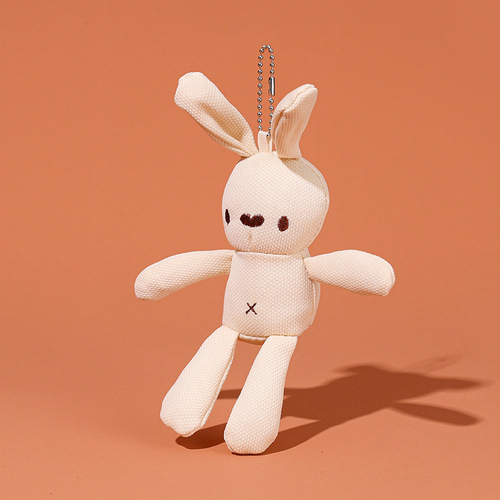 Corn Rabbit Plush Toy Rabbit Doll Small Corn Plaid Rabbit Clothing Pendant Bag Accessories Baby Rabbit
