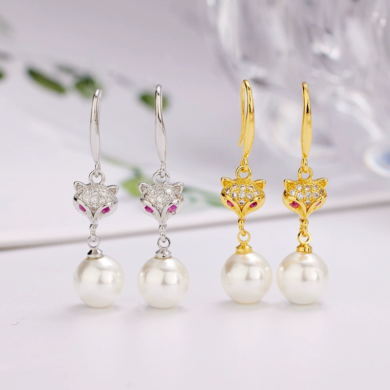 Новые бусинки женские интернет-Знаменитости Модные Элегантные циркониевые серьги винтажные ушной крючок пустой держатель готовая продукция оптовая продажа