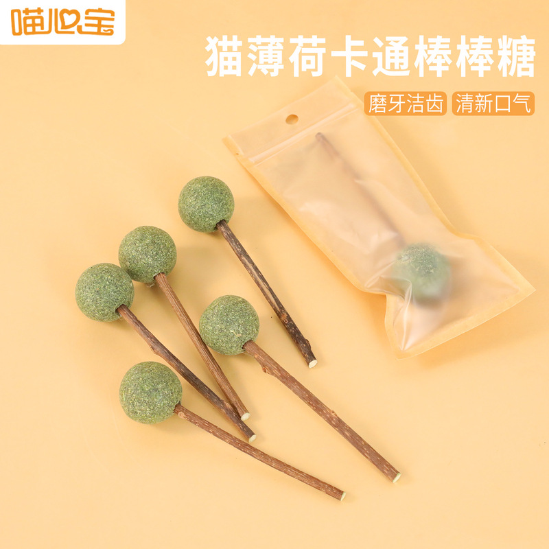 Natural Cat Snacks Polygonum Kaponum Lollipop Cat Vomiting Hair Ball Polygonum Kaponum Stick Catnip Cat Toy