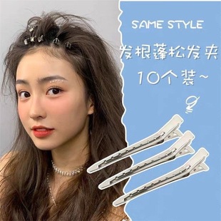 发根蓬松夹侧边刘海夹化妆定型无痕9公分发夹懒人定位神器鸭嘴夹-阿里巴巴