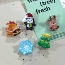 跨境圣诞小扁夹节日款圣诞树雪花雪人卡通可爱发夹刘海碎发夹儿童