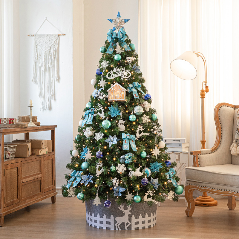 Nuevo árbol de Navidad doméstico de lujo ligero ins viento árbol de simulación luminoso decoración de Navidad adornos de suelo