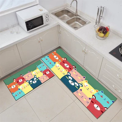Avtomobil döşəmə paspasları Cute Water-Absorbent and Oil-Proof Cartoon - finger-bear-40x-60cm-one-piece