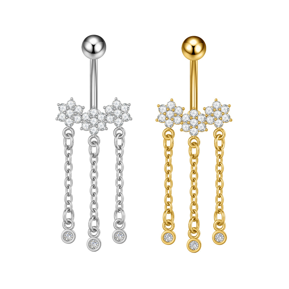 5g Weight Zircon Inlay Material Belly Ring Classification 1 Piece Quantity Casual, Bar Occasion 316 Stainless Steel Material Star, Flower, Butterfly Pattern All Seasons Season Unisex Gender Plating Design Hip-Hop, Simple Style, Cool Style Style 1 Piece 316 Stainless Steel Zircon Belly Rings Star Flower Butterfly Unisex 36