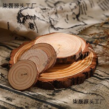 挂件装饰打磨木块摆件幼儿园方形镂空激光切割圆木片家居装饰木质
