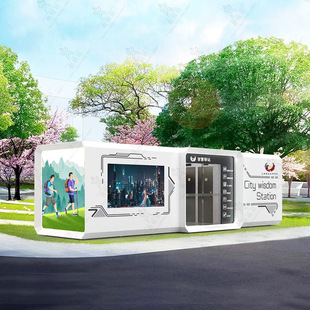 Smart station of science and technology city, integrated cultural and tourism smart toilet, smart barrier-free public toilet in civilized city
