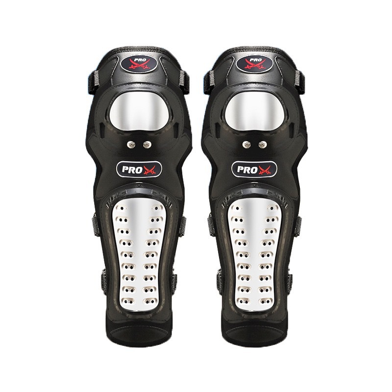 protector de rodilla de rodilla de codo de motocicleta de motocicleta para montar al aire libre jinete anti-caída equipo de acero inoxidable engrosado