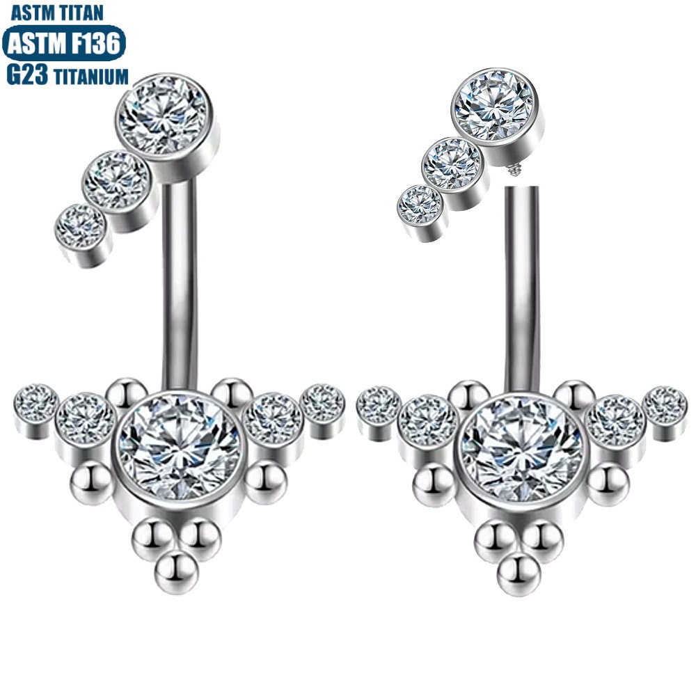 Pointed labret stud close-up product detail