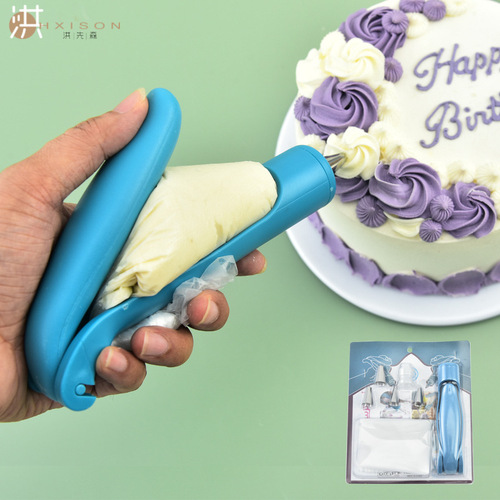 New squeeze cream decorating gun set decorating assistant with decorating nozzle cream bag baking tool decorating pen