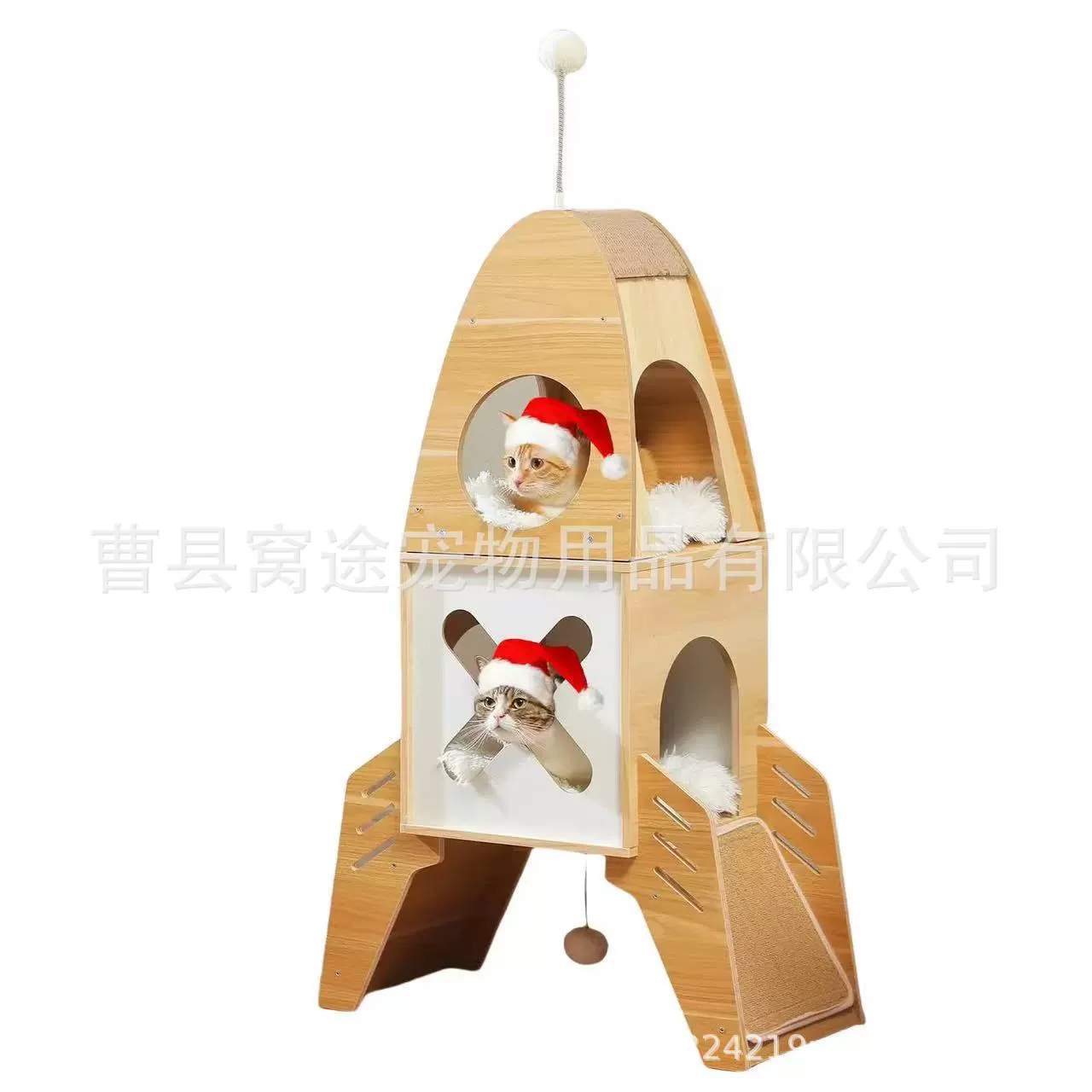 Деревянное кошачье гнездо, домашняя игрушка для кошек, двухслойная рамка для восхождения кошек, мебель для домашних животных, подвесной шарик, игрушка, деревянная кошачья скребковая площадка