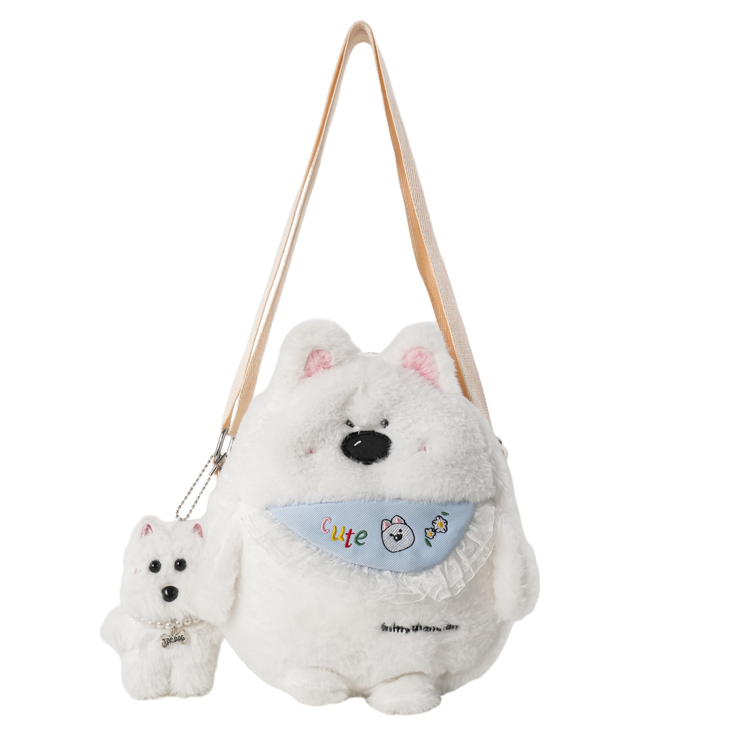 Cartoon perros niños y niñas bolsas de hombro lindas peludas bebés 2026 nuevas bolsas para niños transfronterizas