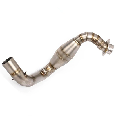 Motorcycle exhaust pipe – elbow G 310R G310R - stainless-steel-front-section