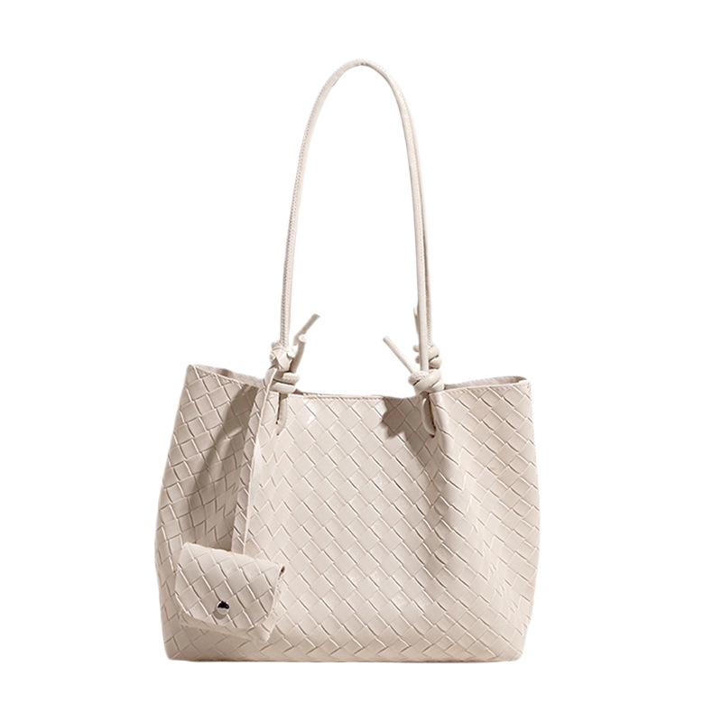 2026 Spring New Diamond Quilted Woven Tote Bag For Women Fashion Versatile Commuter Luxury Shoulder Handbag - Thumbnail 5