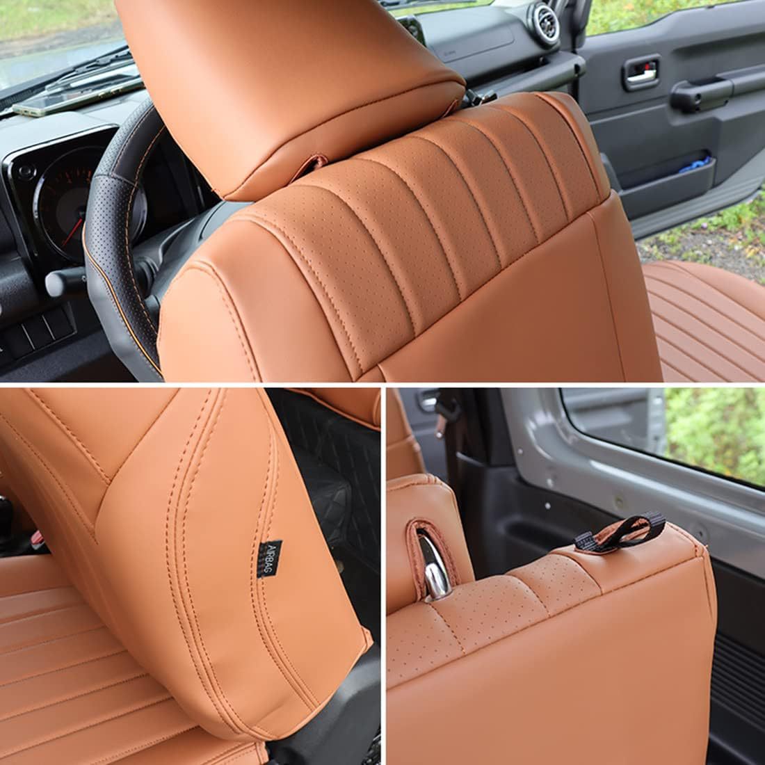 Suitable for 3-Door Jimny 2018+Jb64 Jb74 Leather High-End Seat Cover Fully Enclosed Seat Cover