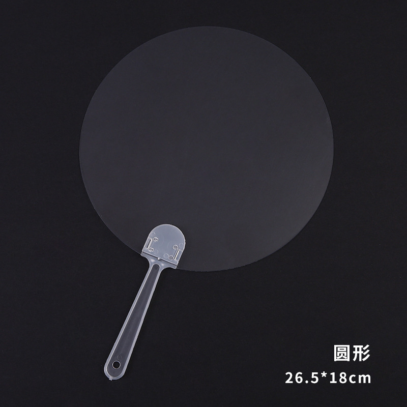 Diy pintura hecha a mano pegatinas de tarjeta mini ventilador transparente mini muñeca en blanco para niños pequeños ventiladores jardín de infantes