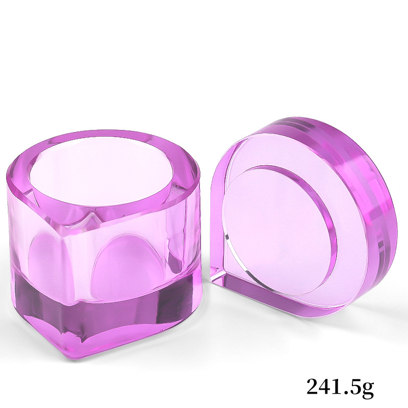 Taza de cristal en forma de gota de alta gama, violeta transparente