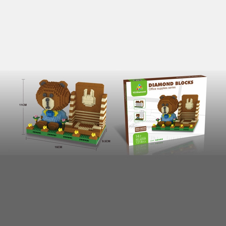YZ66526-66528 titular de la pluma dibujos animados serie modelado creativo casual diamante pequeñas partículas montaje bloques regalo
