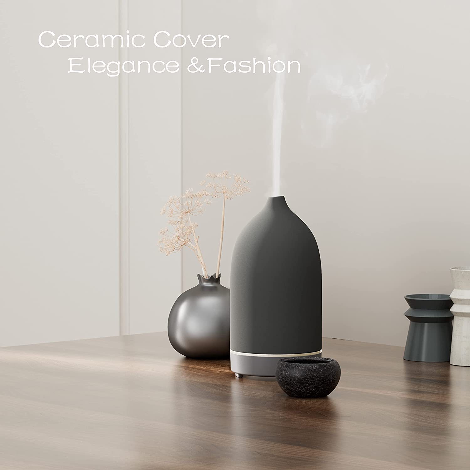 100ML máquina de aromaterapia de cerámica máquina de aromaterapia ultrasónica humidificador de aromaterapia silenciosa aroma diffuser