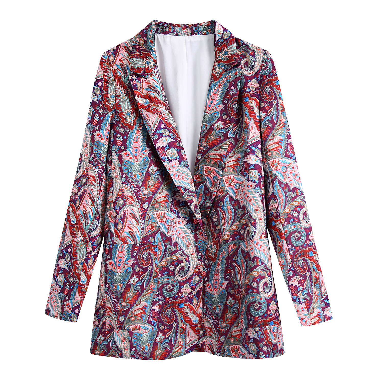 Printed Casual Blazer Suit NSLQS101249