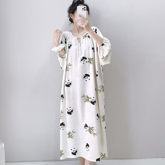 Zen Style Solid Color Silk Pajamas Women's 2025 New Spring and Summer Long Sleeve Loose Cotton Silk Home Clothes suit plus size