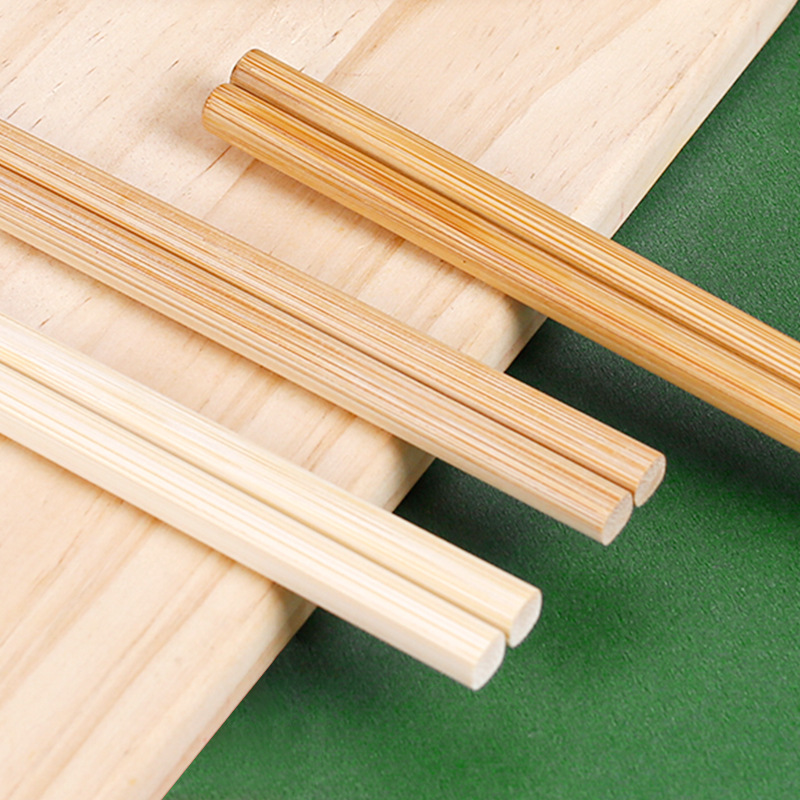 Palillos de bambú del hogar restaurante al por mayor vajilla para el hogar palillos ligeros sin pintura sin cera multi-tamaño en stock LOGO tallado