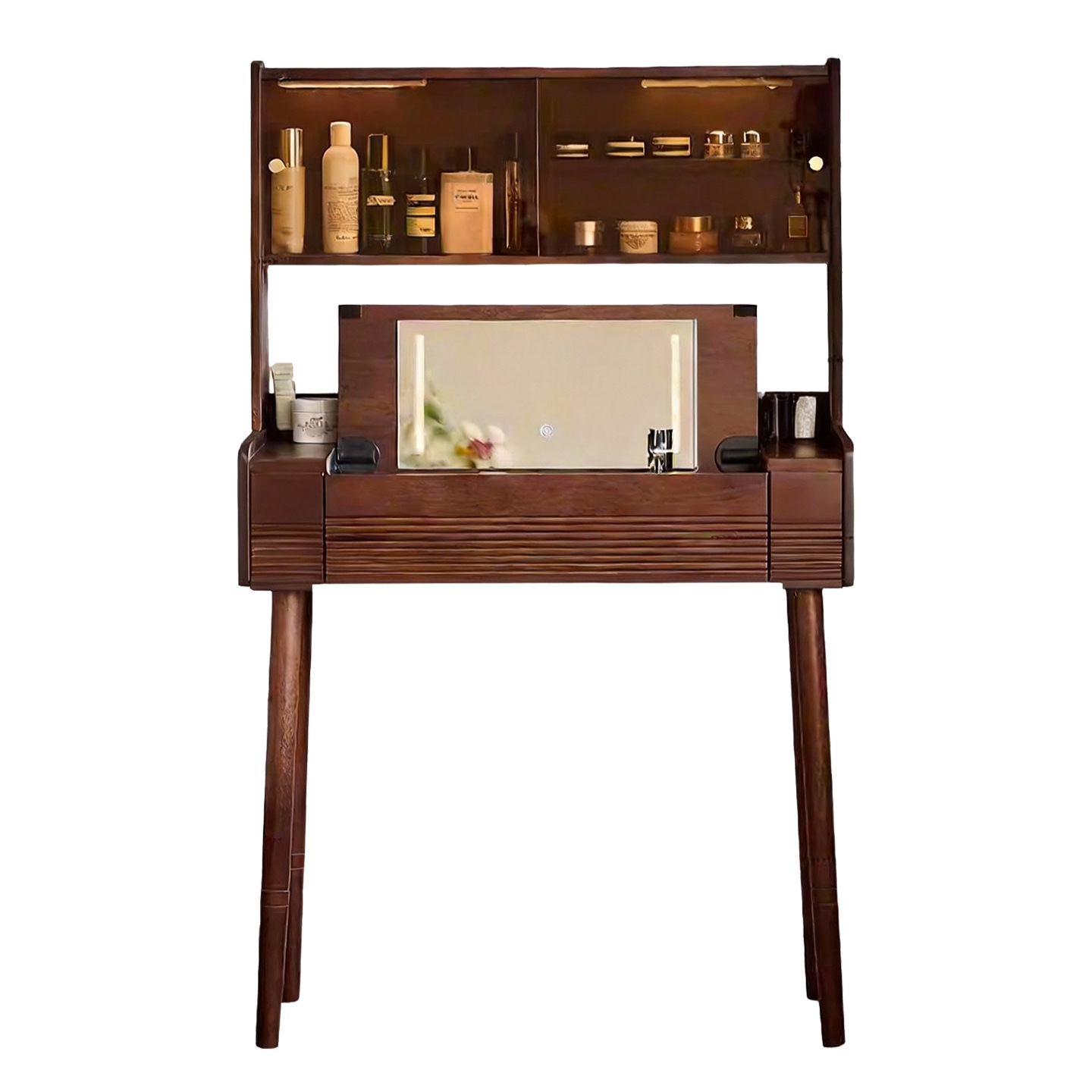 2025 dormitorio pequeño nuevo dormitorio principal tabla de maquillaje plegable pequeño gabinete de cabecera de cama