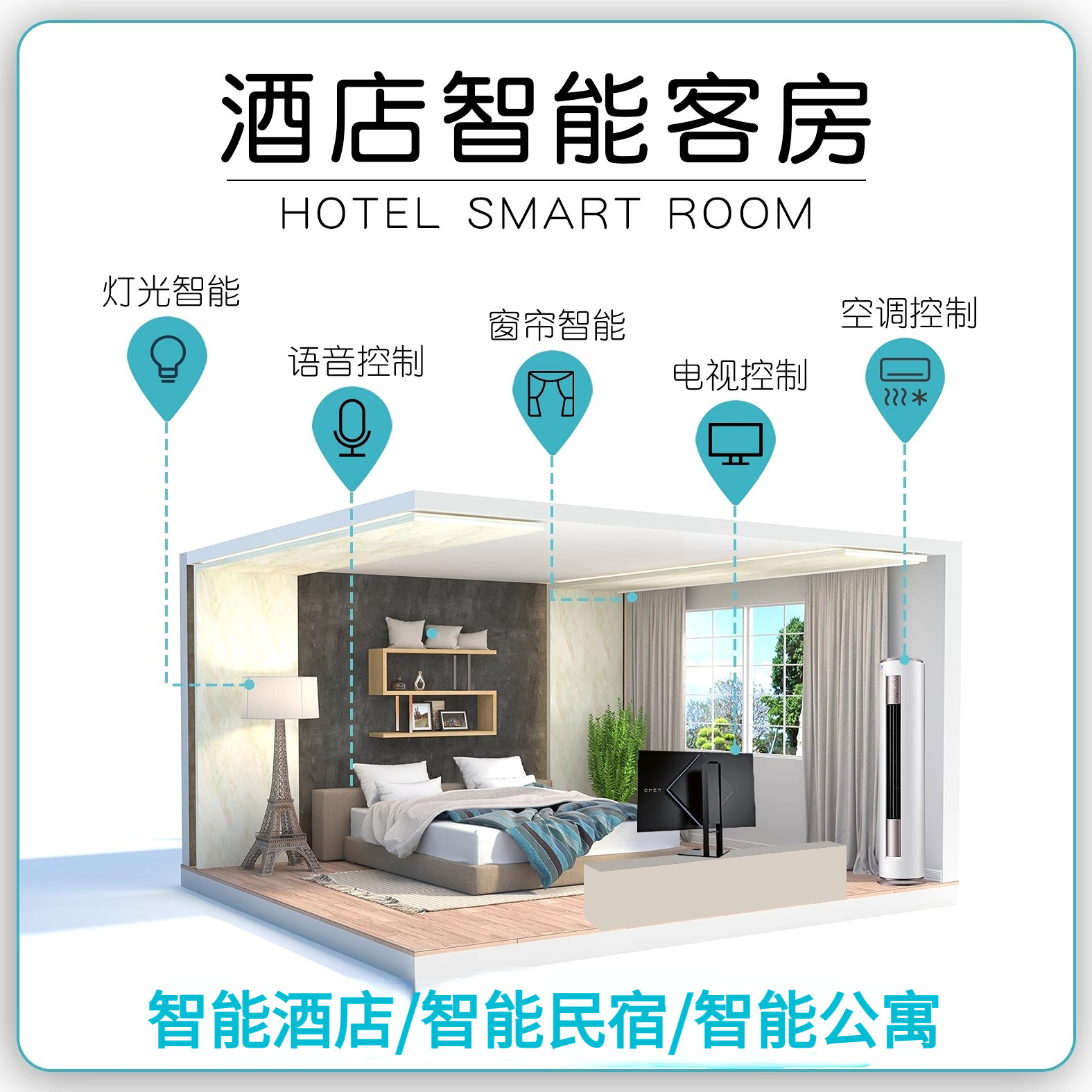 智能酒店智慧酒店客控系统支持互联总控