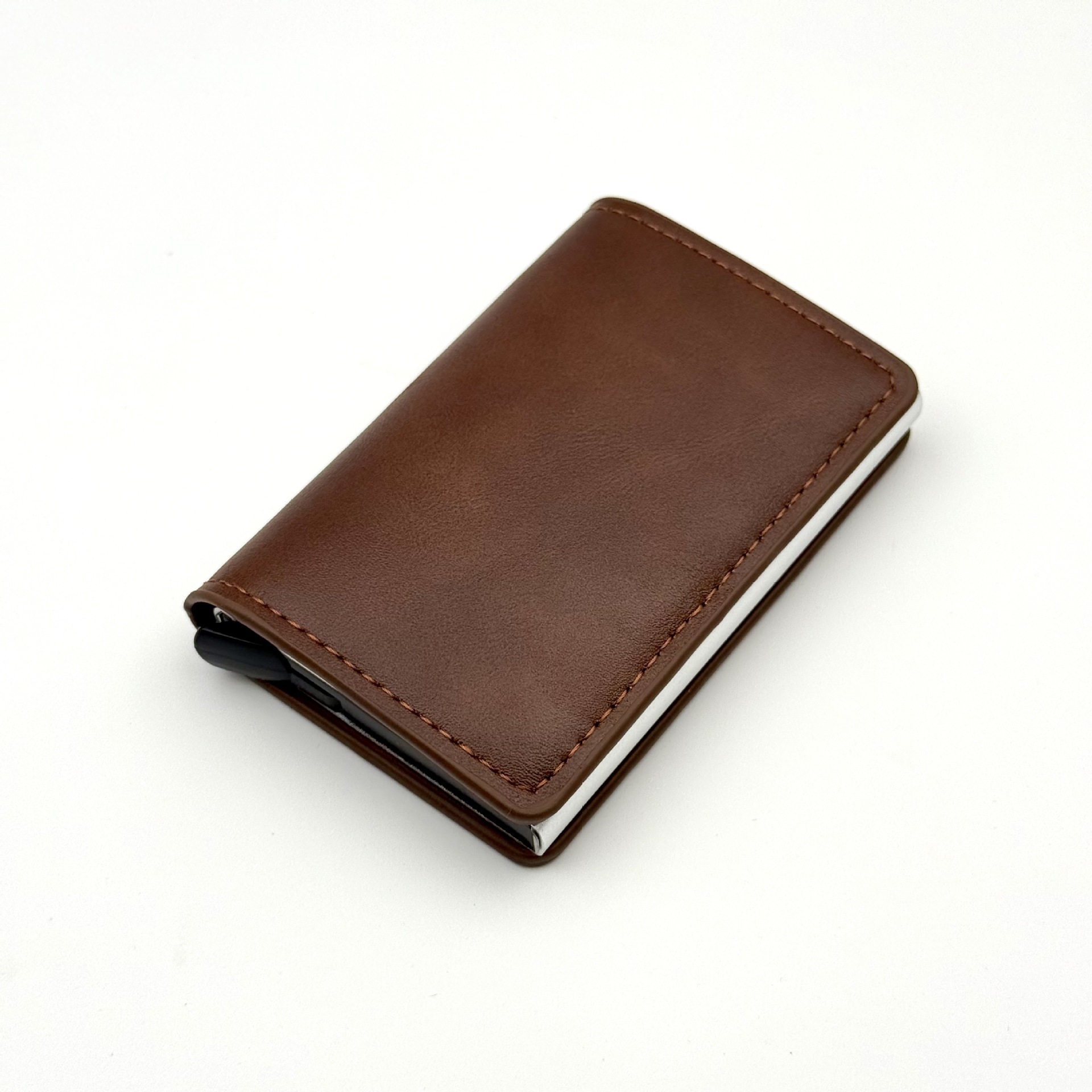 Ventas transfronterizas calientes bolsa de tarjetas RFID multi-tarjeta de gran capacidad compacta anti-damagnetizado portátil anti-robo cepillo cartera de hombres en stock