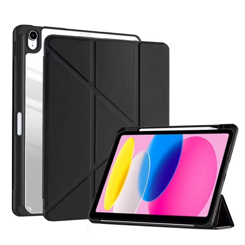 iPad Protective Case iPad Tablet Case 3+Y Tablet Protective Case 10/11 Full Cover Air7 Transparent Protective Case Foldable
