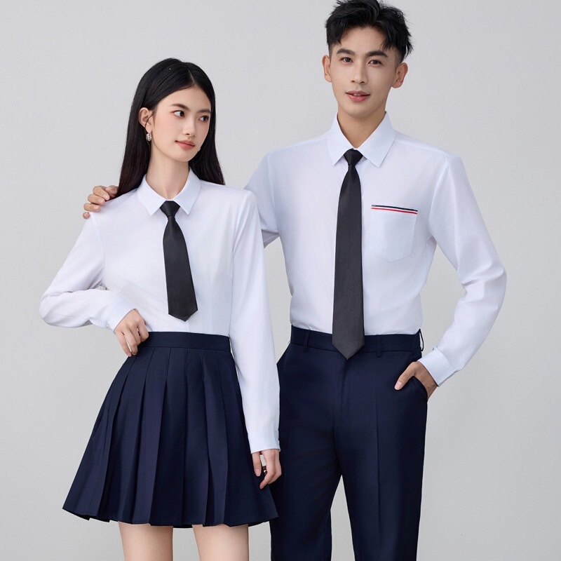 Middle School Uniform Set, Shirt, British Academy Style Suit, Junior High School Student Sports Meeting Class Uniform, Recitation and Chorus