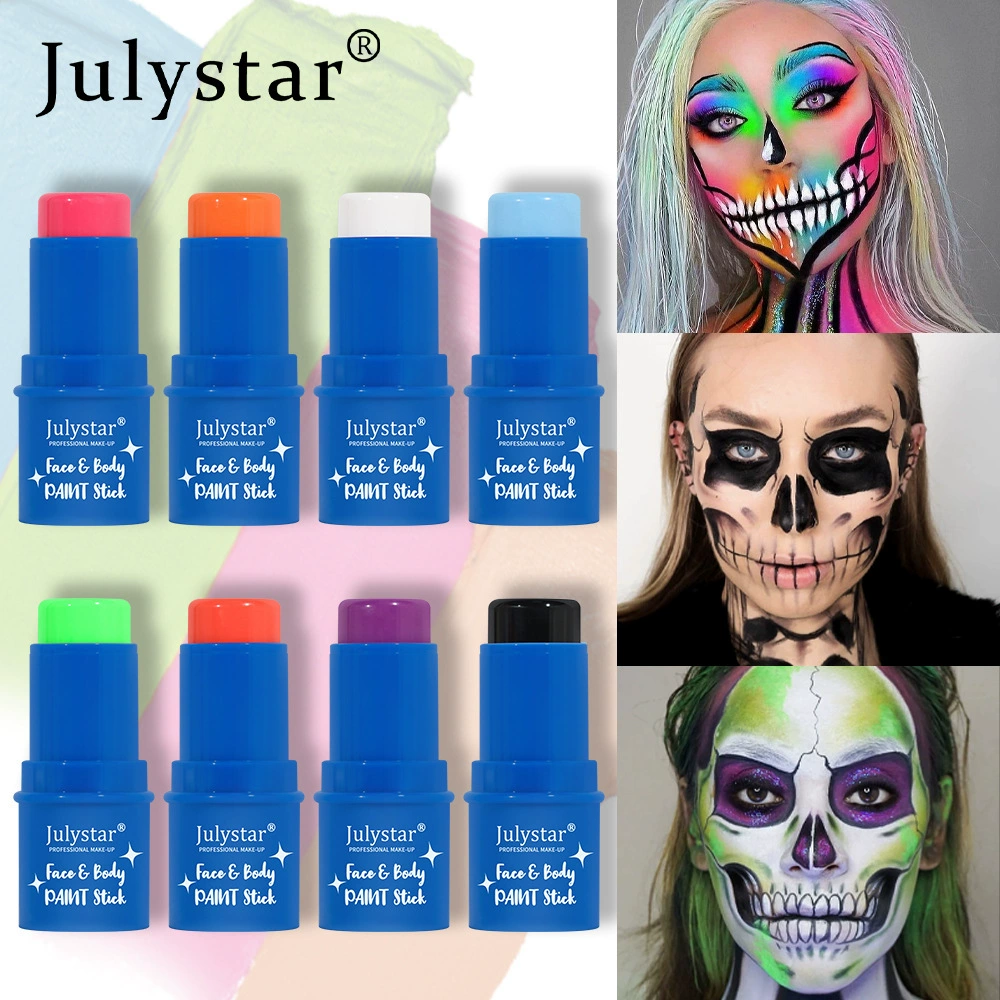 Julystar Хэллоуин крем для тела для лица водорастворимый флуоресцентный карандаш для рисования лица