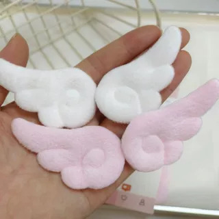 双面毛绒天使小翅膀发夹y2日系高颜值魔法少女发夹侧边夹饰品批发