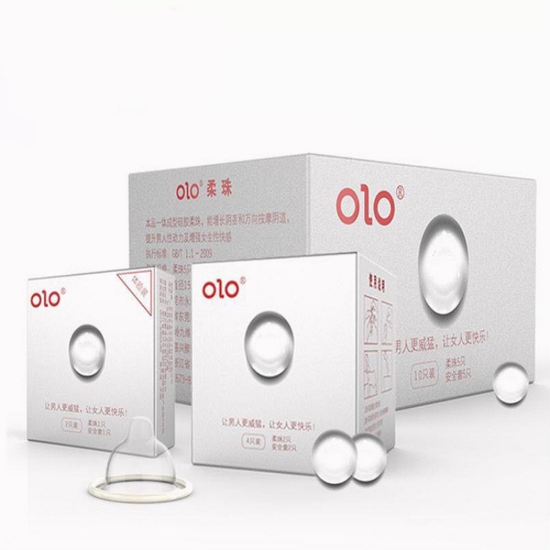 OLO柔珠避孕套 SPA颗粒001玻尿酸超薄安全套按摩珠增长套成人道具